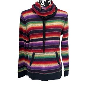 L-RL Active Ralph Lauren Womens Southwestern Cowl Neck L/S Thermal Shirt L